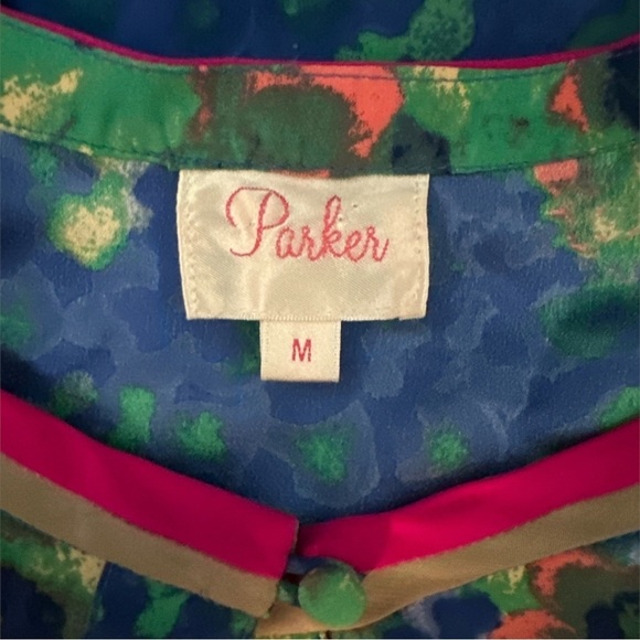 EUC - Parker 100% Silk Blouse - Watercolor - medium - Picture 3 of 3
